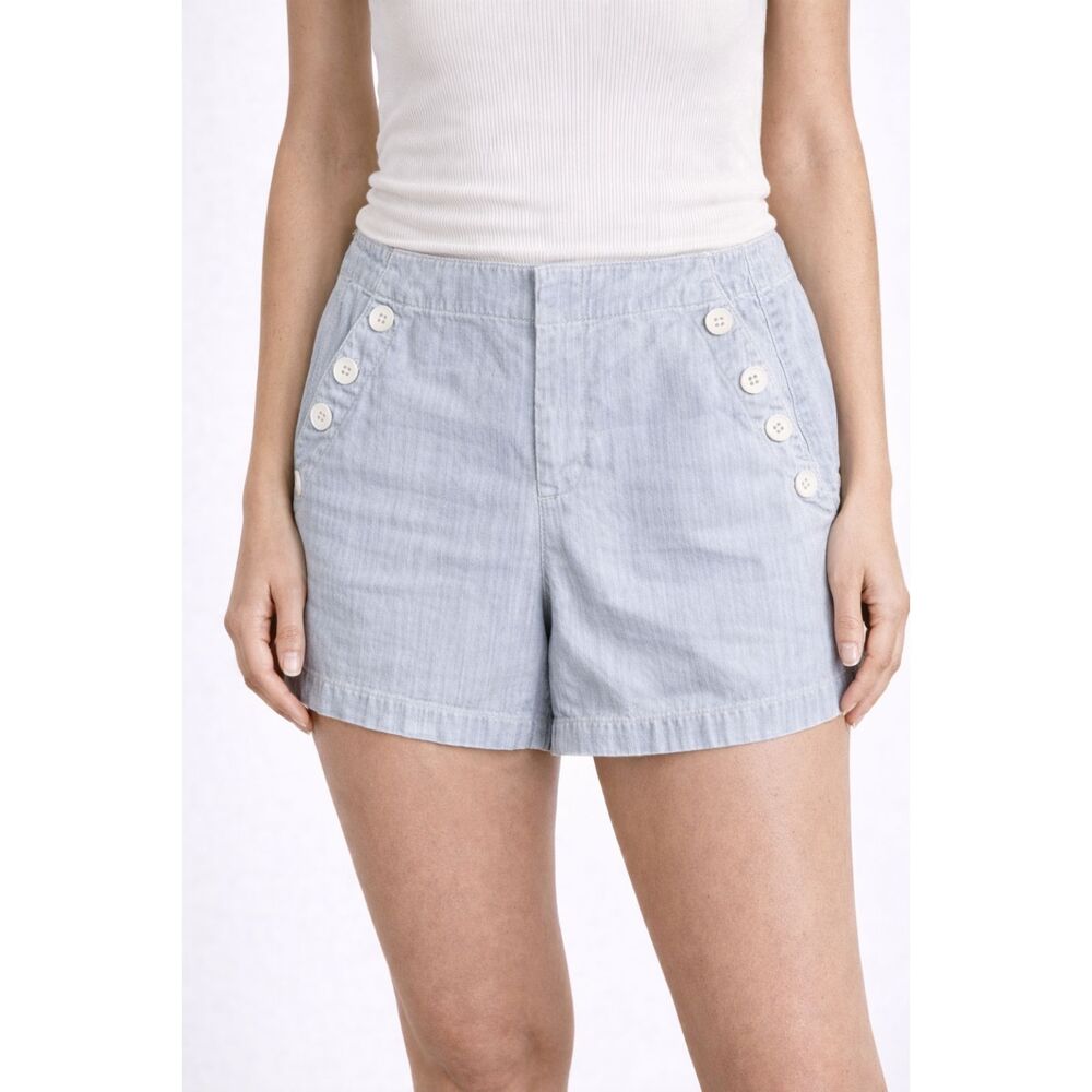 Ann Taylor Loft Nautical Stripe Shorts Blue 2